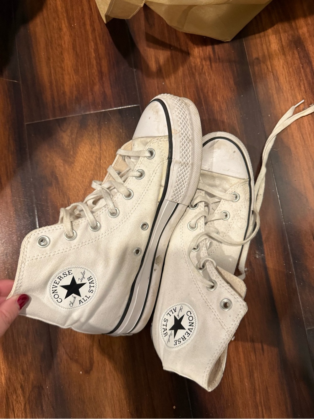 Converse Chuck Taylor All Star High Top Sneakers - White Platform